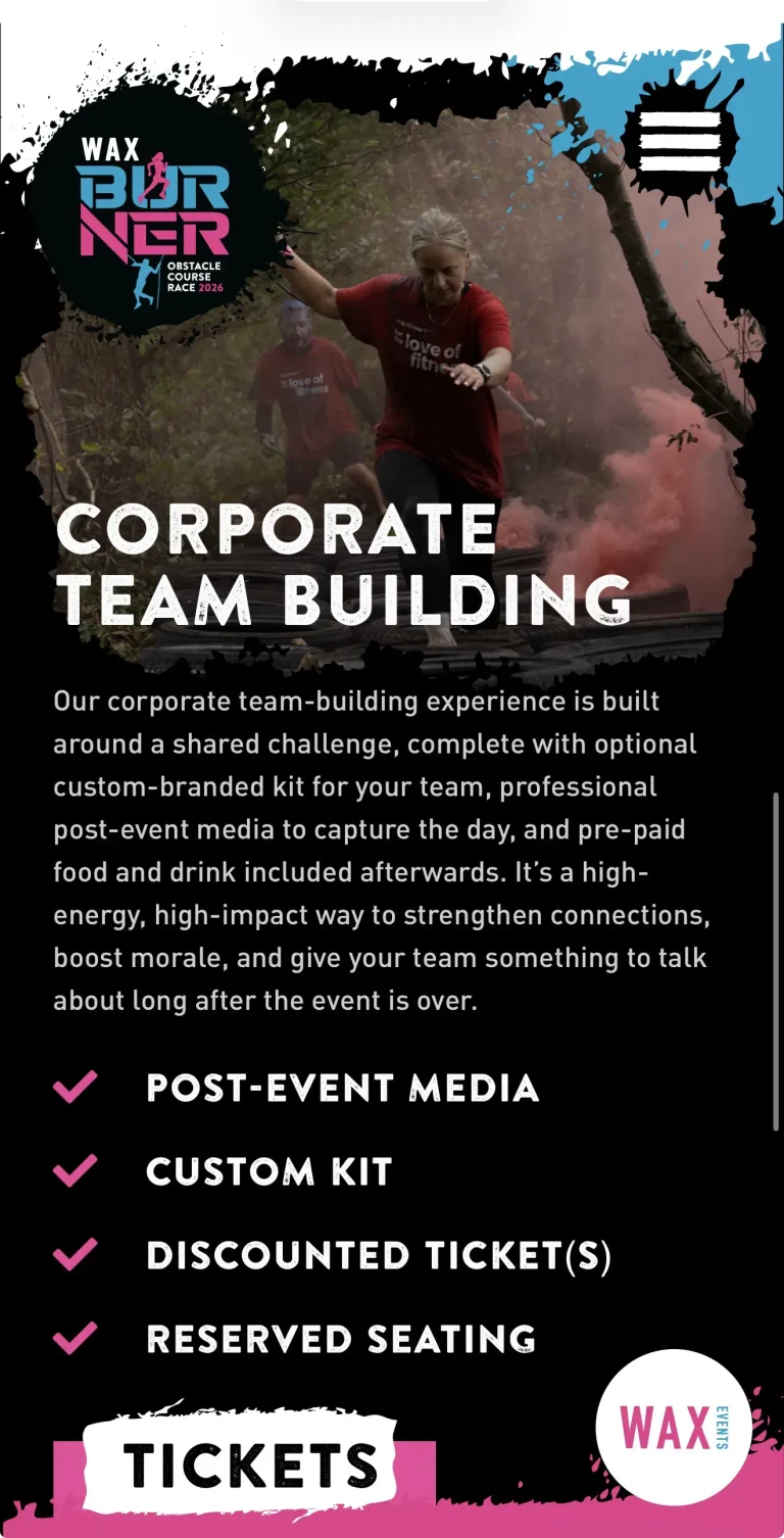 WAX Burner OCR mobile website screenshot