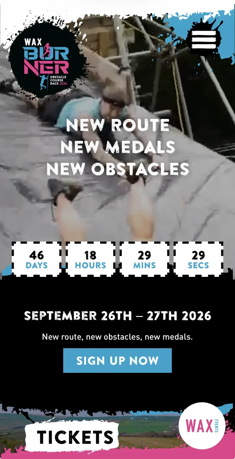 WAX Burner OCR mobile website screenshot