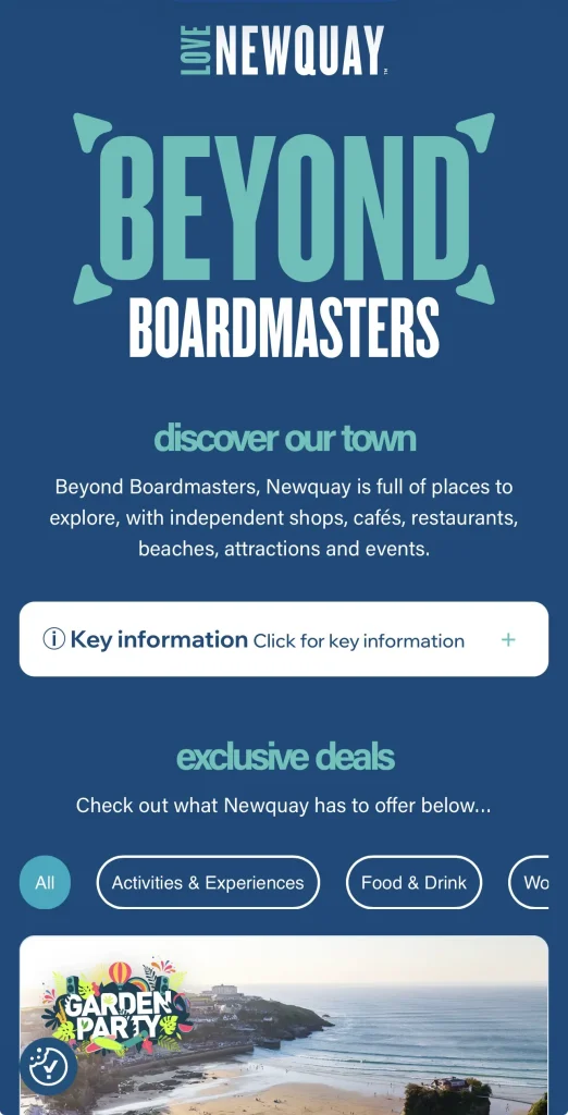 Screenshot of a website designed by Jordan Hammond.