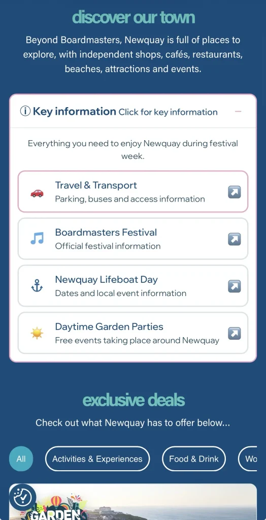 Screenshot of a website designed by Jordan Hammond.