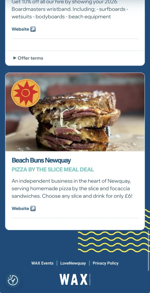 Screenshot of a website designed by Jordan Hammond.